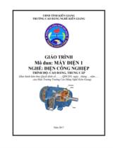 Giáo trình Máy điện 1  Nghề Điện công nghiệp- Trình độ Trung cấp, Cao đẳng 